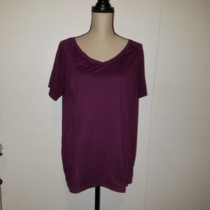 Lane Bryant Livi Active 14/16 Maroon Tee Shirt